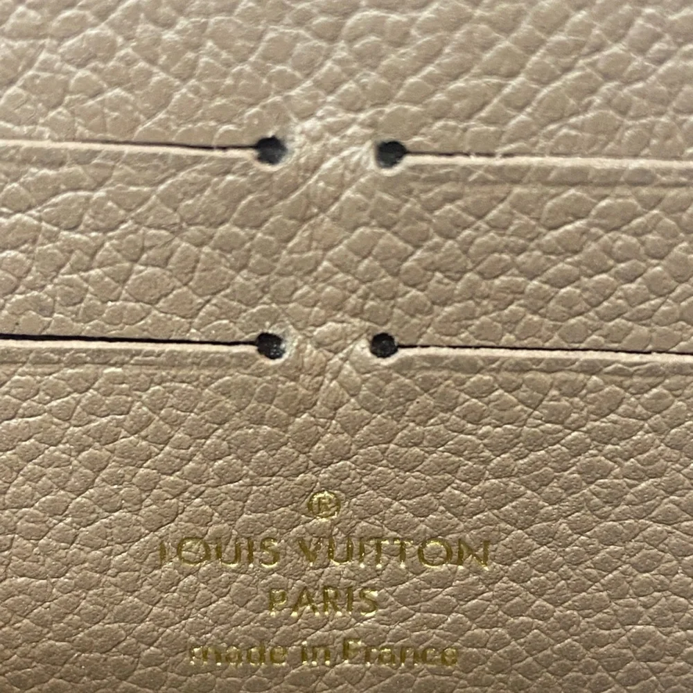 Louis Vuitton Brown Monogram Embossed Zipper Wallet